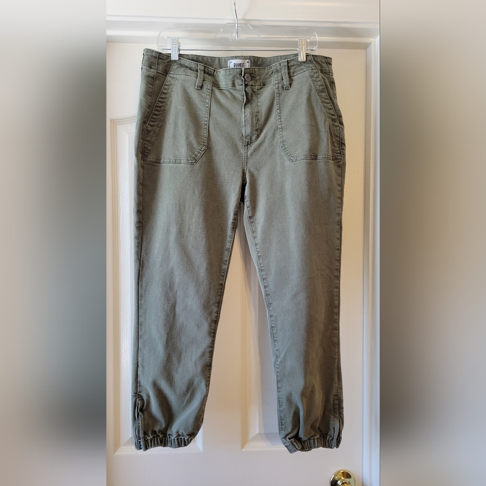 PAIGE jogger style cropped cuff pants - Picture 4 of 7